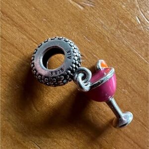 Pandora Cocktail Charm with Orange Accent